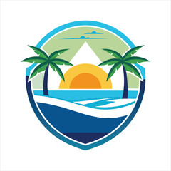 Beach Logo Vector Template