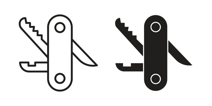 Swiss Knife icons or logo isolated sign symbol vector illustration - high quality black style vector icons