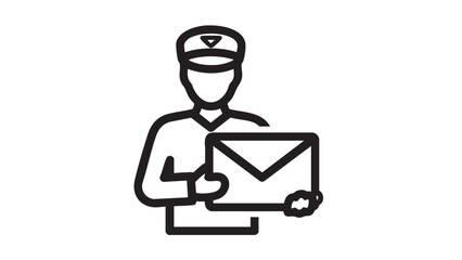 Postal Worker Delivering Mail