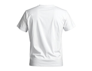 White tshirt back mockup isolated on white background transparent