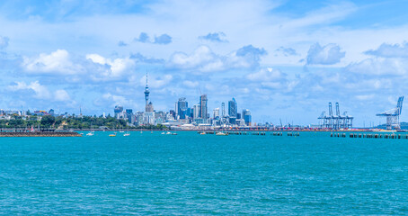 Auckland City Skyline and Central Business District, New Zealand