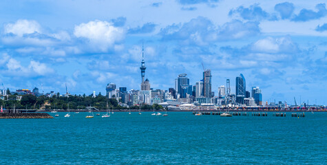 Auckland City Skyline and Central Business District, New Zealand