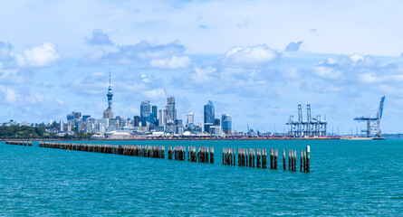 Auckland City Skyline and Central Business District, New Zealand