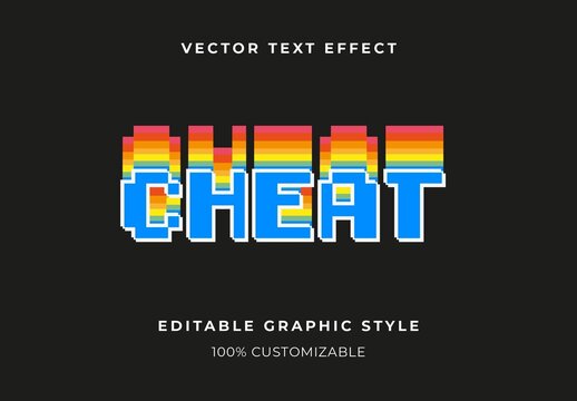 Multicolor Pixel Art Text Effect Layered Pixelated Font