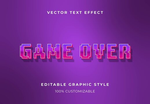 Pink And Purple Pixel Art Text Effect Sparkle Pixelated Shadow Font