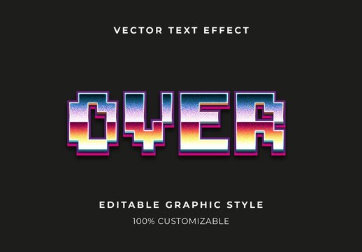 Retro Futuristic Text Effect