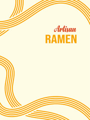 Doodle pasta waves form geometric food pattern with Italian noodle textures, perfect for restaurant menus, culinary posters, and modern kitchen design backgrounds. Vector illustration