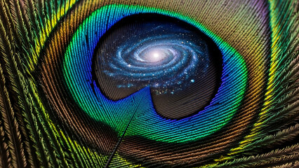 Obraz premium Cosmic feather artwork