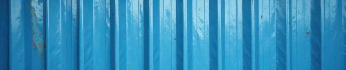 Grey-blue corrugated iron, showing creases and light reflections, light, close-up, building