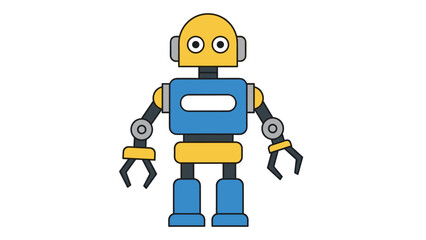 Fototapeta premium Cute Robot Character Future Technology AI Robotics.