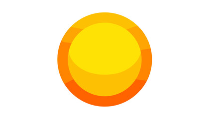 Golden Coin Icon Shiny Yellow Circle Money Symbol Finance Concept.