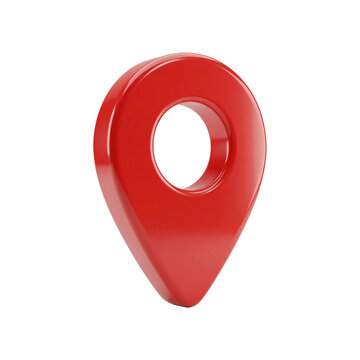 Precision Location: A vibrant red pinpoint icon, a symbol of exactness and discovery, is suspended, ready to guide viewers towards a targeted destination. 