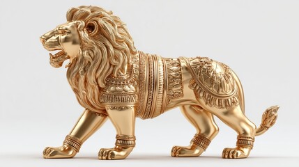 Lion Capital of Ashoka represents Indian heritage and culture in a golden sculpture