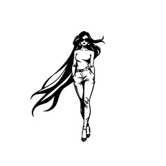 the girl with a sword