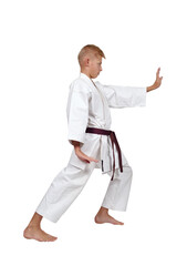 Martial artist in white kimono