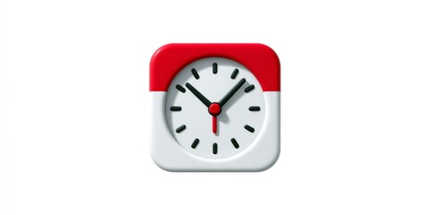 3d alarm clock icon representing time management