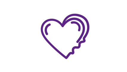 Minimalist line art heart illustration symbol