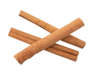 Cinnamon sticks isolated on transparent background