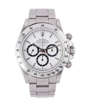 Rolex Daytona self-winding chronograph, reference 16520, steel case with white dial, Floating. Milan. Italy_September 1, 2025