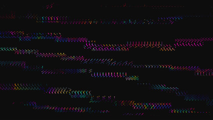 Colorful Digital Glitch Noise with RGB Pixel Distortion