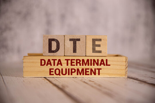 wooden blocks with the inscription - Data Terminal Equipment