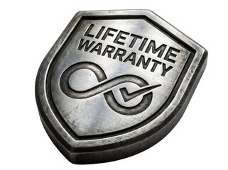 Lifetime Warranty Silver Shield 3D Badge