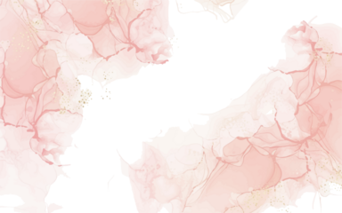 Modern abstract luxury wedding invitation and birthday card templates with pink watercolor, alcohol ink fluid art, and gold for valentines day

