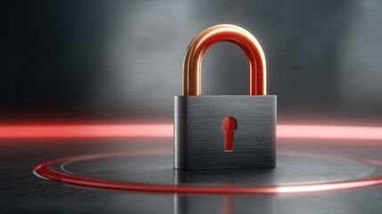 Padlock visualizing digital security data protection concept