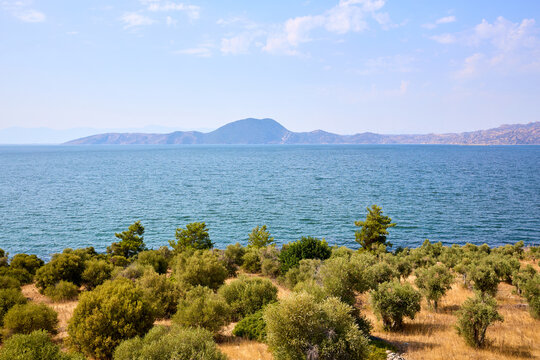 Serene landscape of Lake Bafa in Turkey