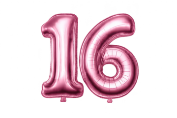 Sweet Sixteen Balloon on a transparent background for decorations