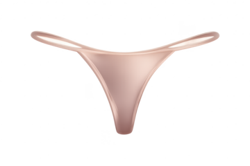 Rose Gold Thong Panties on a transparent background fashion garment.