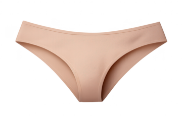 Beige Women's Underwear on a transparent background for online shopping