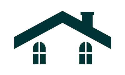 roof home icon flat design logo