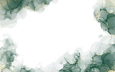 Modern abstract luxury wedding invitation and birthday card templates with green watercolor, alcohol ink fluid art, and gold for christmas

