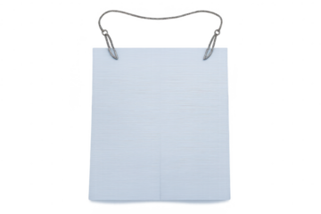 Striped light-blue shopping bag on transparent background mockup shot.