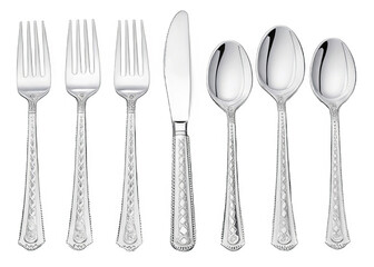  plastic-spoons-and-forks on a isolated transparent background