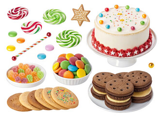 new-year-s-sweets on a isolated transparent background