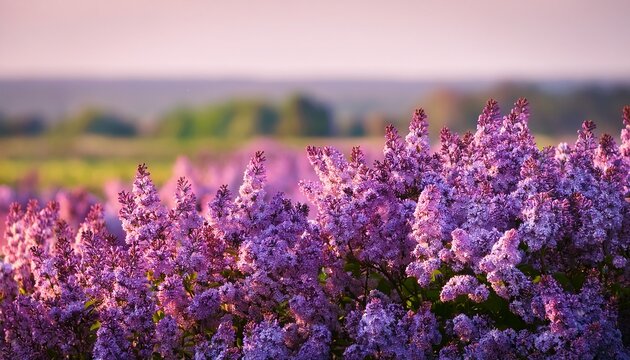 Flores Lilas En Un Campo
