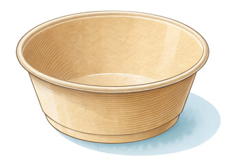  paper-bowl on a isolated transparent background	