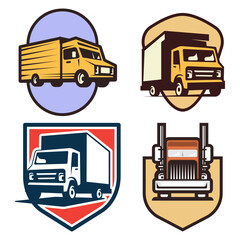 Cargo Delivery clipart bundle template, for delivery business.