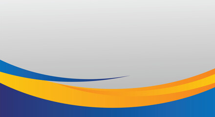 An elegant blue and gold curved header background design suitable for professional certificate, invitation and presentation templates.