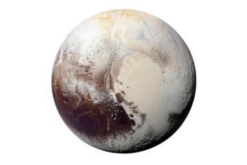 planet pluto, on a white background