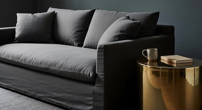 Cozy modern sofa corner