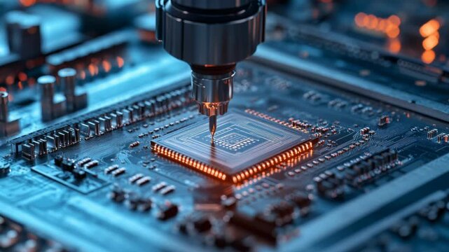 Precision Soldering Robot Applying Molten Metal to Microchip