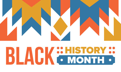 Obraz premium Black History Month. African American History. Celebrated annual. February and October. Poster, card, banner, background. Vector illustration