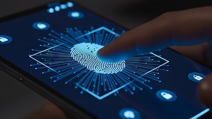 Fingerprint Scan Authentication on a Smartphone Screen
