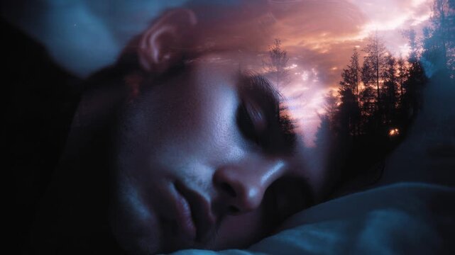 Dreamer&rsquo;s Consciousness Blending With Forest Twilight