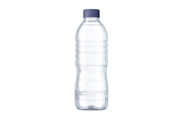 Naklejka premium Plastic water bottle filled with refreshing clear water, showing healthy hydration and refreshment, isolated on transparent background