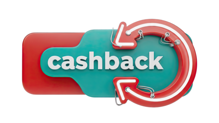 Cashback offer with circular arrow