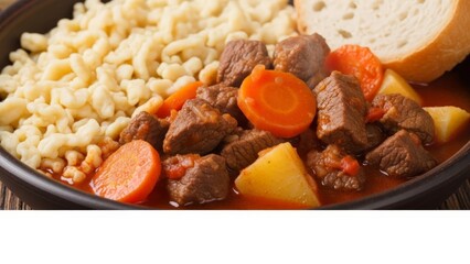 Hearty Hungarian Beef Goulash with Carrots and Potatoes